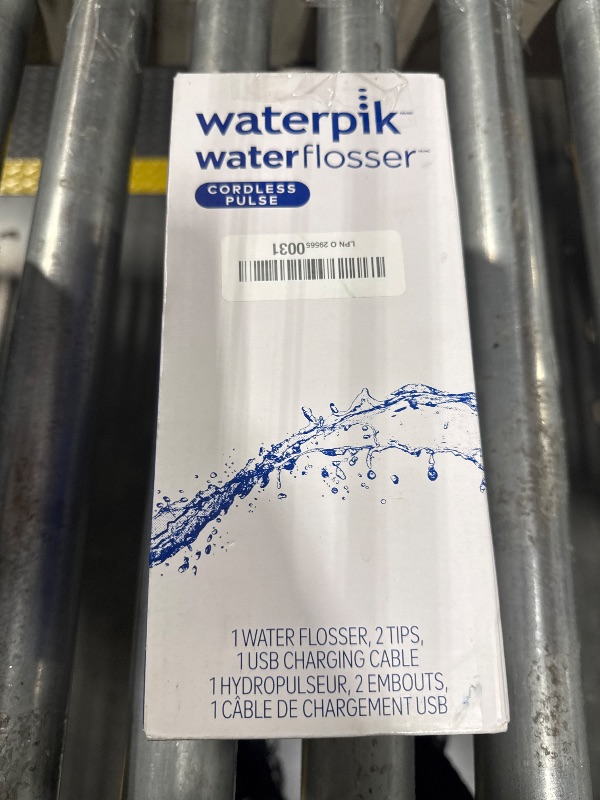 Photo 2 of ***FLOSSER BODY ONLY, NO ACCESSORIES*** Waterpik Cordless Pulse Rechargeable Portable Water Flosser for Teeth, Gums, Braces Care and Travel with 2 Flossing Tips, Waterproof, ADA Accepted, WF-20 White, Packaging May Vary
