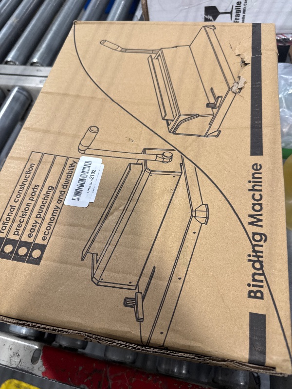 Photo 1 of Rayson TD-132 Wire Binding Machine, 32-Hole Spiral Coil Binder, 3:1 Pitch, Punches 12 Sheets, Binds up to 120 Sheets, Sturdy Metal Construction