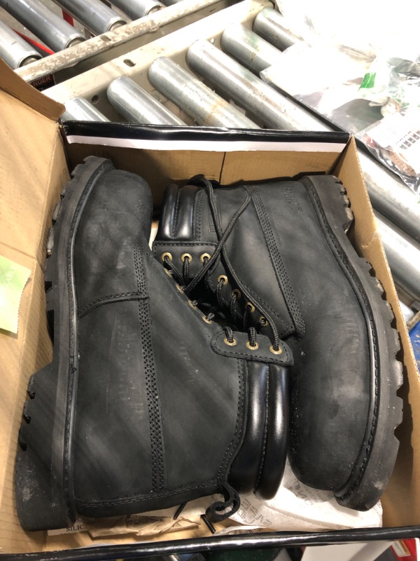 Photo 2 of **DIRTY,USED***SAFETY LOONG Steel Toe Boots for Men Black 6 Inch Non Slip Comfortable Leather Waterproof Industrial Construction Safety Work Boots 11