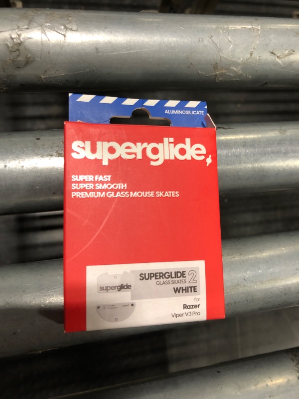 Photo 1 of Superglide Glass Mouse Skates - Consistent Controllable Glide, Polished Round Edge, Super Balanced Gaming Mouse Feet with Durable Sole for Razer Viper V3 Pro (Type-C, White)