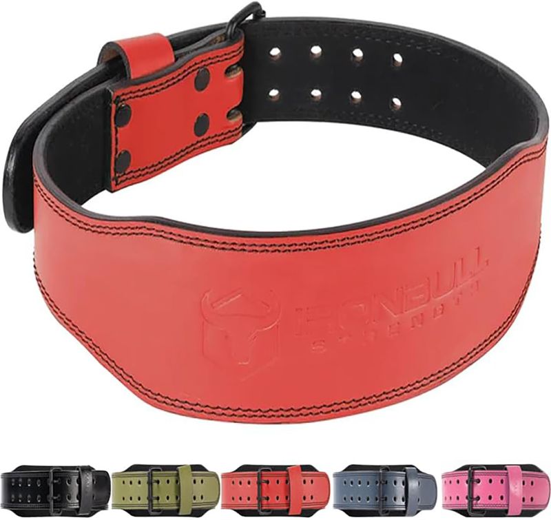 Photo 1 of ***MEDIUM SIZE*** Leather Weight Lifting Belt (IPF, USAPL, USPA, IPL USAW & IWF Approved) - 4" to 2” Tapered Premium Weightlifting Belt for Olympic Lifting, Powerlifting, Cross training, Gym, Workout & Weight Training - Weightlifting Belts for Men and Wom