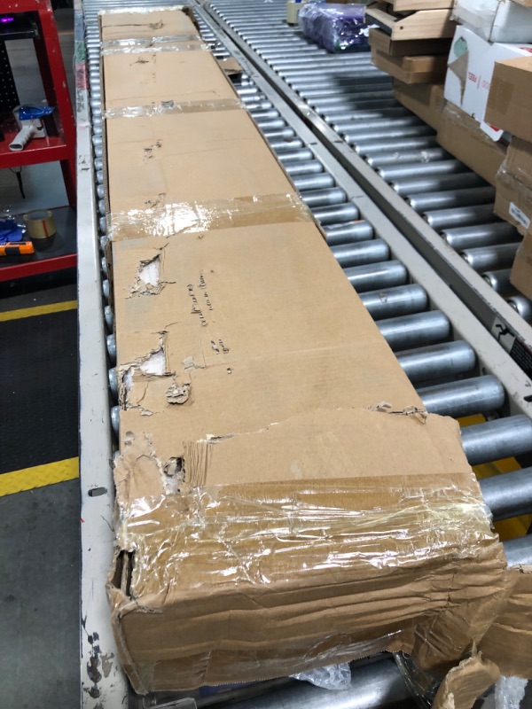 Photo 1 of **MISSING HARDWARE***S&Z TOPHAND 42 in. x 84 in. Unfinished British Brace Knotty Barn Door with 8FT Sliding Door Hardware Kit/Solid Wood/Sliding Door/Double Surfaces/A Simple Assembly is Required (42, Door+J Shape)