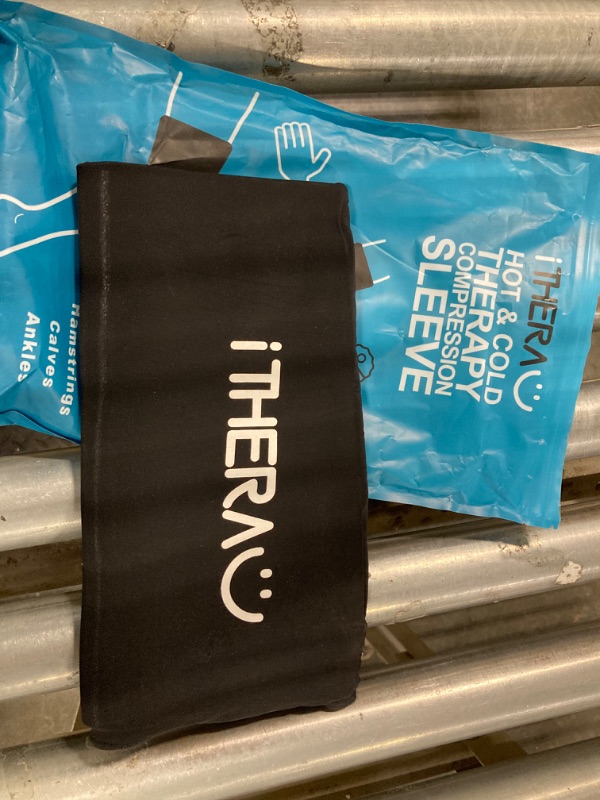 Photo 1 of ***Only 1 Pcs*** iTHERAU Cold & Hot Therapy Compression Sleeve Gel 2 Packs for Elbow, Calf, Ankle, Knee, Ice Pack Therapy for  Sprains, Arthritis, Elbow Pain, Tendonitis - Black, Large,