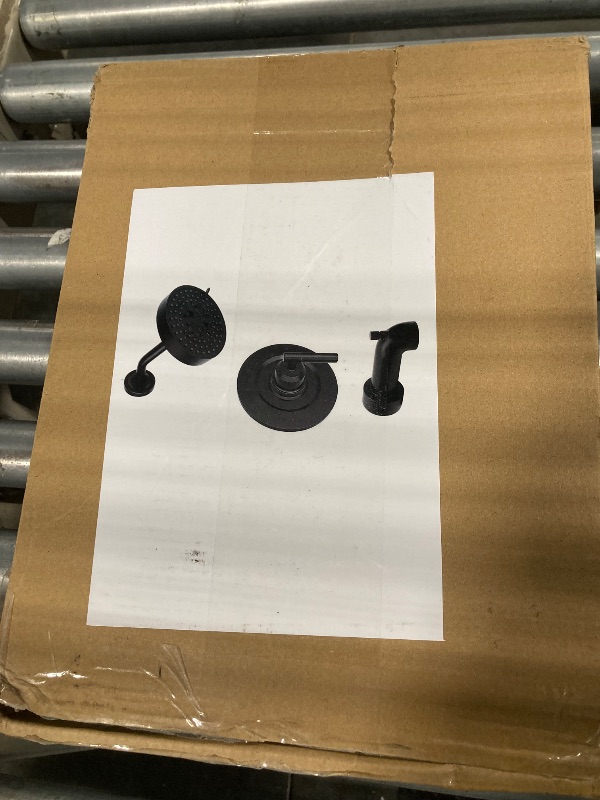 Photo 1 of ***MISSING WALL PLATE***T2903EPBL Shower System Compatible with moen Shower Trim Kit, Replacement for T2903EPBL Black moen Tub Shower Trim, Easy to Install, Without 2510 Valve,