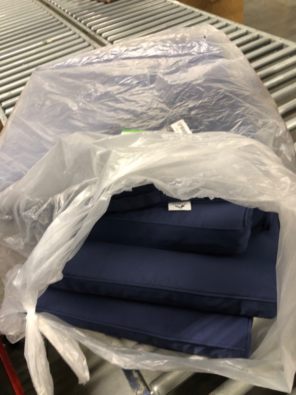 View 2 of IPYNBAP Outdoor Chair Cushions Set of 4, Waterproof Patio Chair Cushions, 19x19x3 Inch Outdoor Seat Cushions for Patio Furniture, Square Corner Outdoor Chair Pads with Handle and Ties, Navy Blue4
1042592534