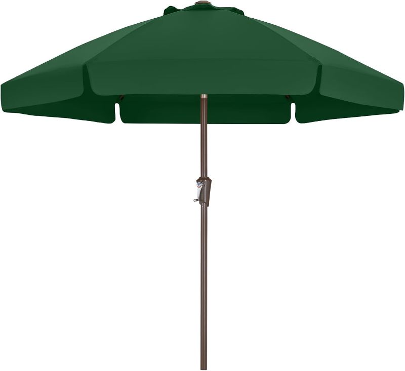 Photo 1 of ABCCANOPY 7.5ft Patio Umbrella, Outdoor Table Umbrella with Push Button Tilt and Crank, Market Umbrella for Patio Pool Garden Deck (Green)