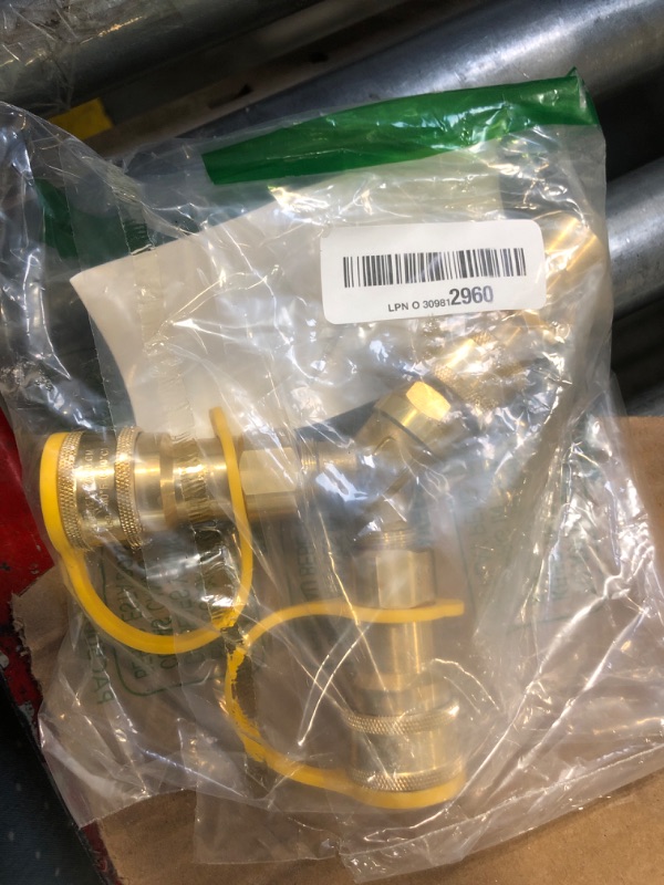 Photo 1 of 1/2 inch Natural Gas Y Splitter, 2-Way Natural Gas Quick Connect Fittings with Shut Off Valve, Conversion Kit for Natural Gas Line, 1/2" Propane Hose, Pizza, Oven, Grill, Generator, Heater, RV Trailer