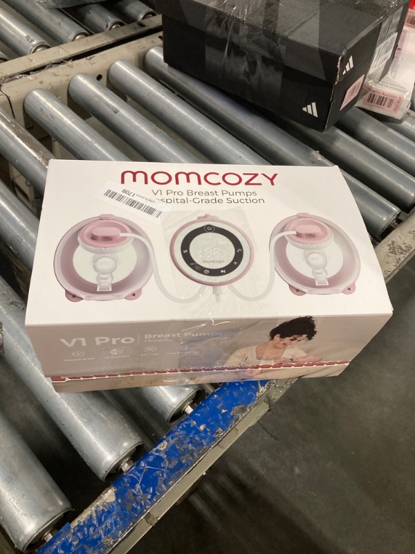 Photo 3 of **MISSING FLANGE** Momcozy Breast Pump V1 Pro Hospital-Grade, Upgraded Electric Pump with 3 Fine-Tuned Rhythms, Hands-Free & Portable Wearable Pump, 3 Modes|15 Levels, Come with Leak-Proof DoubleFit Flange