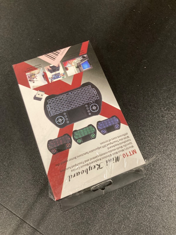 Photo 1 of EASYTONE Backlit Mini Wireless Keyboard with Touchpad Mouse Combo Remote Control with Rechargeable Li-ion Battery and Multimedia Keys for Android TV Box HTPC PS3 Smart TV PC X-Box Linux Windows MacOS