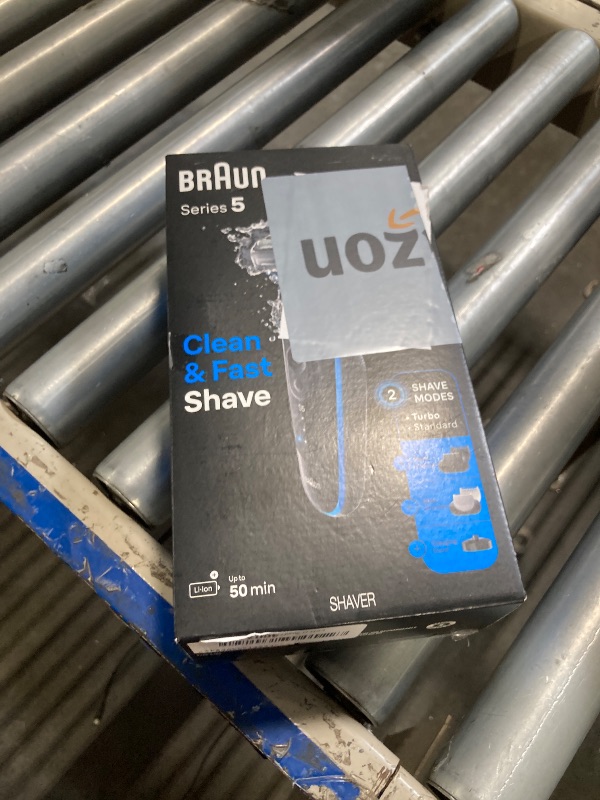 Photo 1 of Braun Electric Shaver for Men, Series 5 5150cs, Wet & Dry Shave, Turbo Shaving Mode, Foil Shaver, with Beard Trimmer, Body Groomer and Charging Stand, Blue