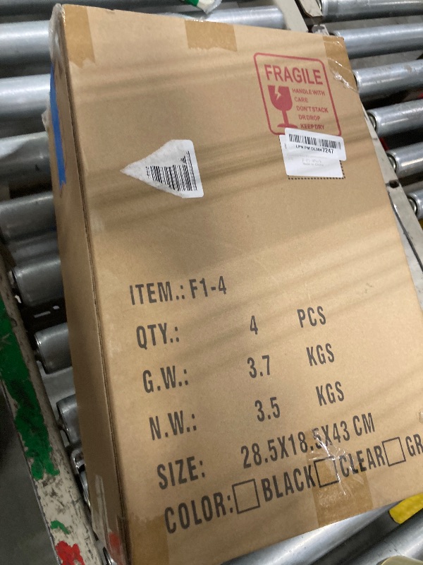 Photo 1 of 4 Tier Stackable Storage Bins, Storage Containers with Wheels Clear Plastic Storage Bins with 1 lid, Large Collapsible storage box Multifunctional Stackable Storage Drawers for Home Office