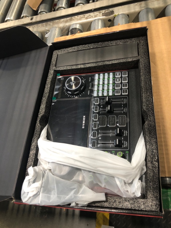 Photo 1 of Audio Mixer, Sound Board for Pc/Phone Live Streaming Singing Gaming, Sound Mixer for 3.5mm/Xlr Dynamic/48V Microphone, Live Sound Card with DJ Mixer Effects & Voice Changer, Denoise, One Click Mute