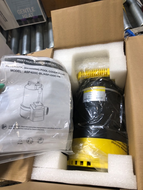 Photo 1 of QIOMALA 1 HP Automatic Submersible Water Pump, 3450 GPH Sump Pump Submersible Utility Pump with 3/4" Garden Hose Check Valve Adapter, High Flow Water Removal for Pool Draining Flooded Basement