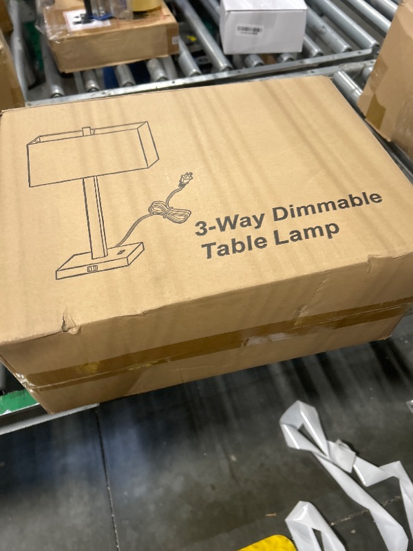 Photo 1 of ?Upgraded?Set of 2 Bedside Touch Control Table Lamp with USB A+C Charging Ports & AC Outlet, 3-Way Dimmable Nightstand Lamp with Fabric Shade for Bedroom Living Room, 2700K LED Bulbs Included