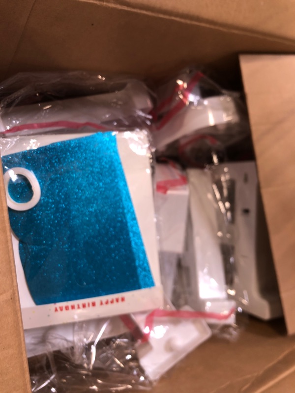 Photo 1 of BDUSXYZ 173pcs Happy Birthday LED Marquee Light Up Letters Sign Birthday Decorations with Crown Gold Foil Balloons and Banner for Anniversary Party Night Lamp Banquet Props