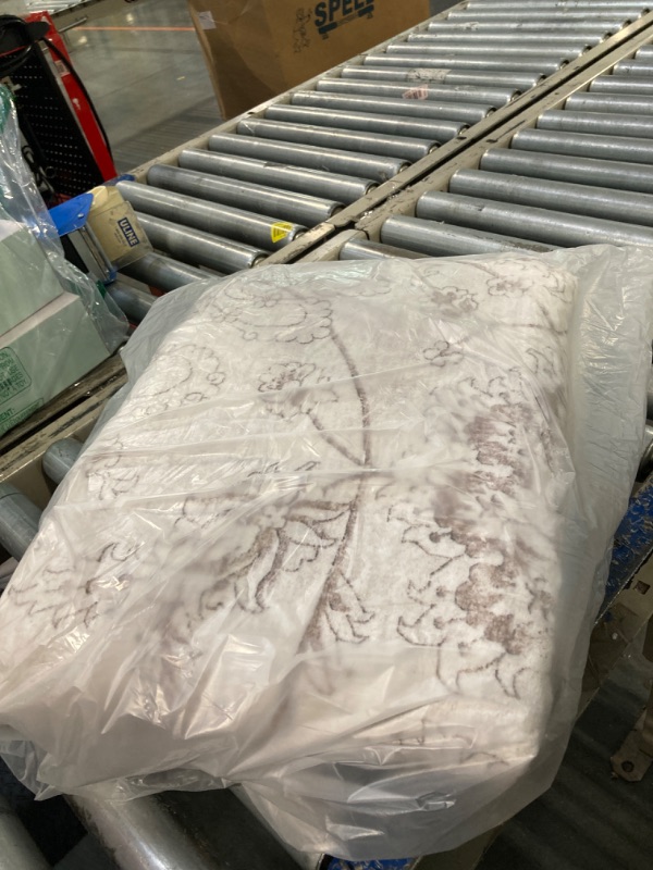 Photo 1 of Madane 5x7 Area Rugs for Living Room, Floral Area Rugs 5x7, Non Slip Backing 5x7 Rug, Soft Stain Resistant Washable Rugs 5x7, Vintage Area Rug 5 x7 with Low Pile (5 x 7, Brown/Ivory)