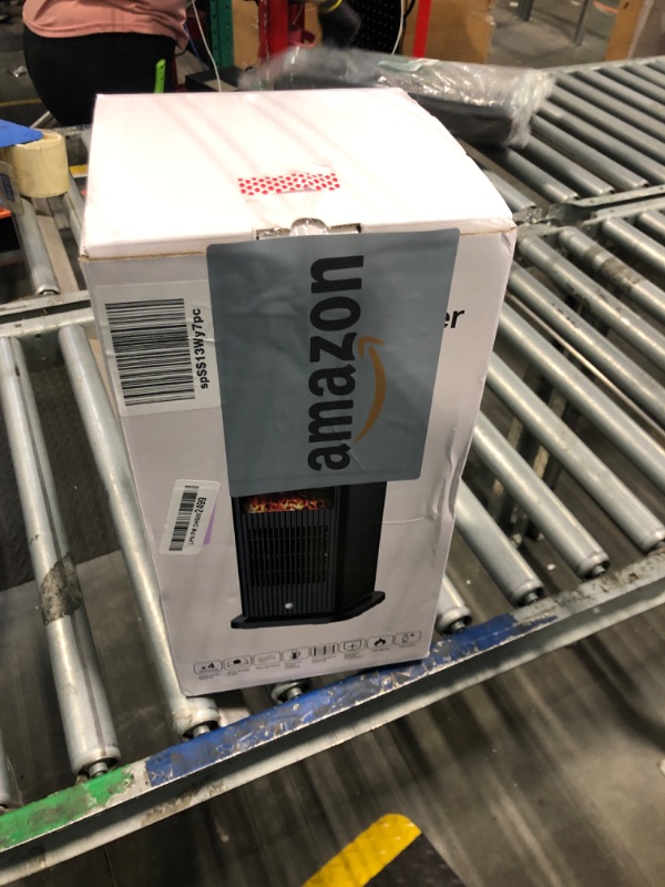 Photo 1 of Space Heater, 2024 Small Space Heaters for Indoor Use, Oscillating Electric Heater with Infrared Sensor & 3D Flame Effect as Mini Fireplace, 1500W ECO Portable Heater for Office/Bedroom/Home/Garage