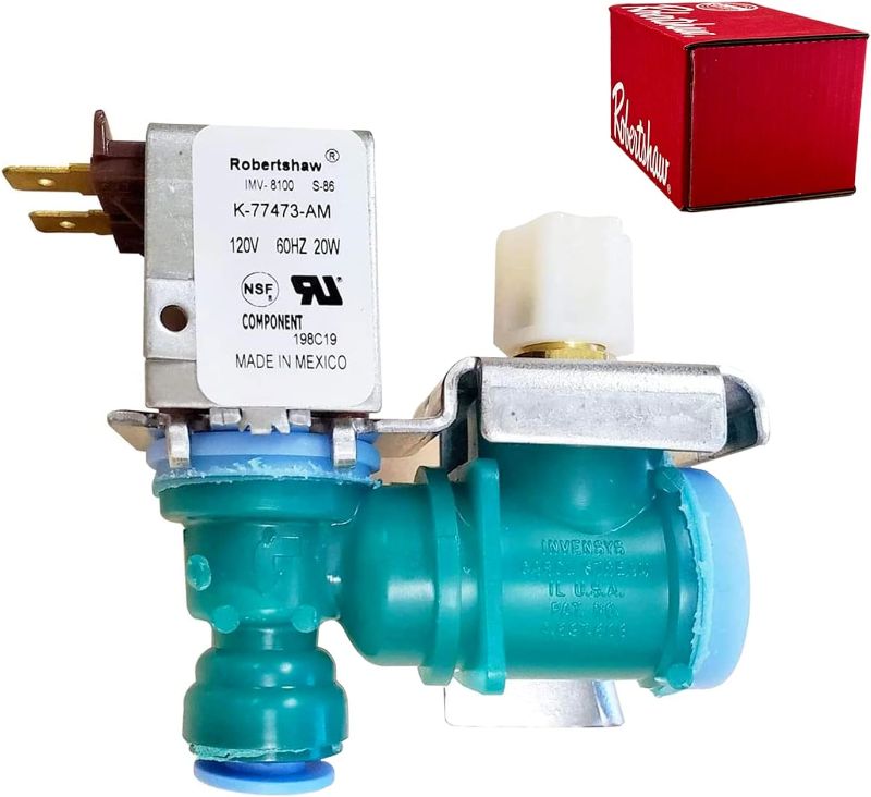 Photo 1 of [W10238100 Valve OEM Mania] IMV-8100 W10238100 WPW10238100 W10498990 NEW OEM Produced for Whirlpool Kenmore Refrigerator Water Inlet Valve by Robertshaw Replacement Part W10342318 AP6017532
