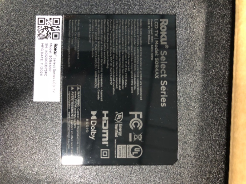 Photo 1 of 50" Class Select Series 4K Smart RokuTV