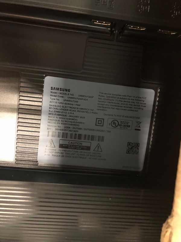 Photo 1 of 65” Class DU7200 Series Crystal UHD 4K Smart Tizen TV (2024)
