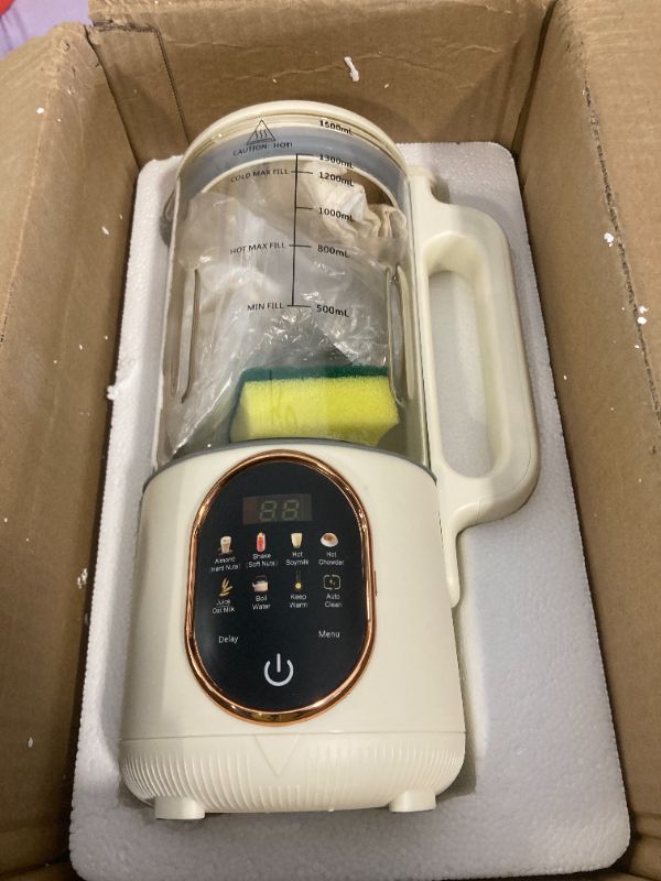Photo 1 of 50oz Nut Milk Maker, 10 in 1 Automatic Nut Milk Maker with 20 Blades,Almond Milk Machine,Plant Based Milks Homemade Oat,Chowder,Juice,Soy Milk Machine with Delay Start,Boil Water,Keep Warm&Auto Clean