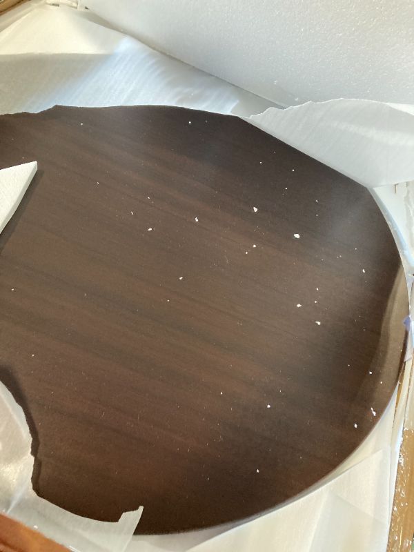 Photo 1 of 70/80/90cm Wooden Turntable, Walnut Rotating Serving Tray For Dining Table, Lazy Susan Rotating Plate, Elegant, Vintage Vibe, Home Dining Turntable, Swivel Silent, Large Round Turntable(70cm/28in)