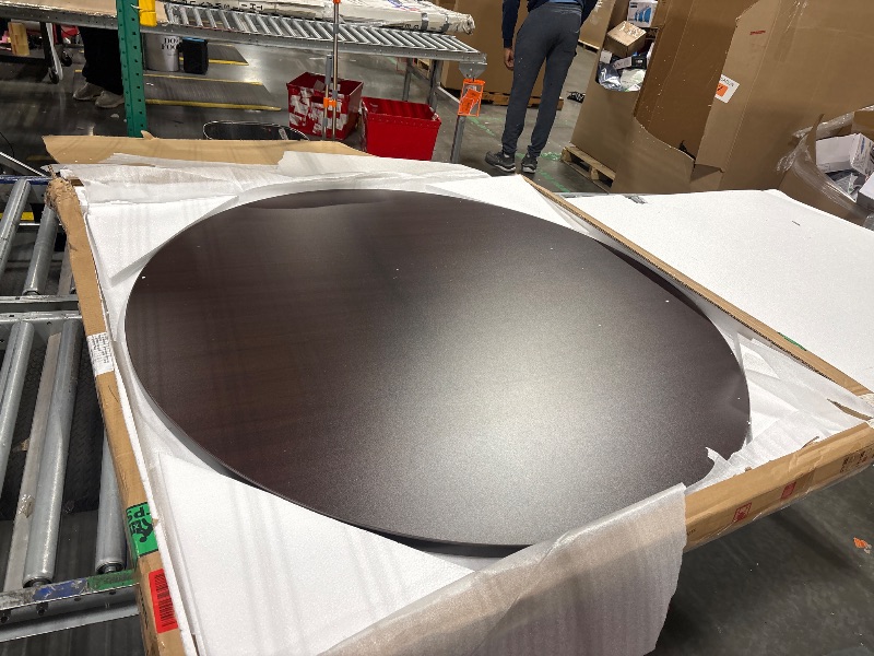 Photo 1 of 70/80/90cm Wooden Turntable, Walnut Rotating Serving Tray For Dining Table, Lazy Susan Rotating Plate, Elegant, Vintage Vibe, Home Dining Turntable, Swivel Silent, Large Round Turntable(70cm/28in)