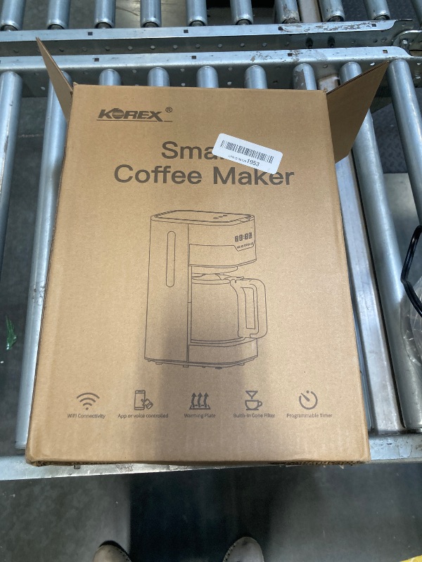 Photo 1 of Korex Smart Coffee Maker, 1.5L Drip Filter Coffee Machine Easy Programmable Connectivity with APP Alexa Glass Carafe Reusable Filter Anti-Drip Function Boil-Dry Protection 900W
