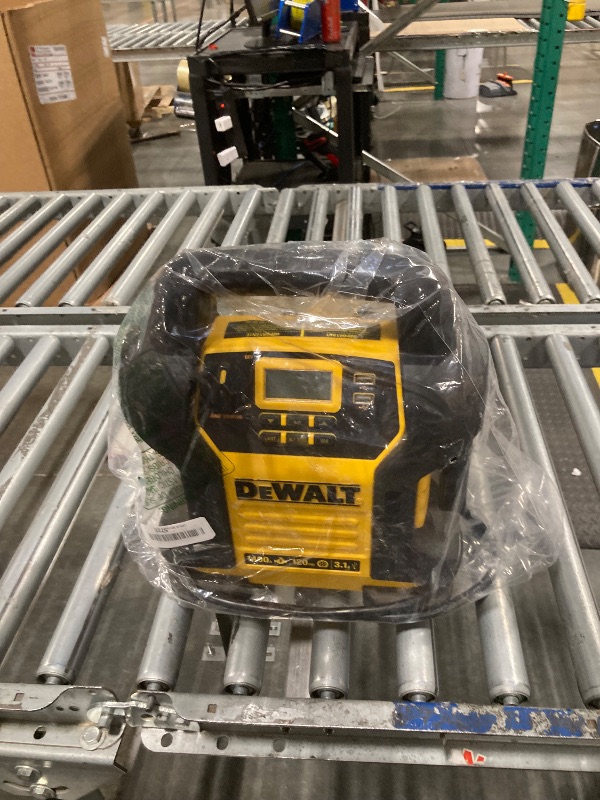 Photo 1 of DEWALT DXAEJ14-Type3 Digital Portable Power Station Jump Starter - 1600 Peak Amps with 120 PSI Compressor, AC Charging Cube, 15W USB-A and 25W USB-C Power for Electronic Devices