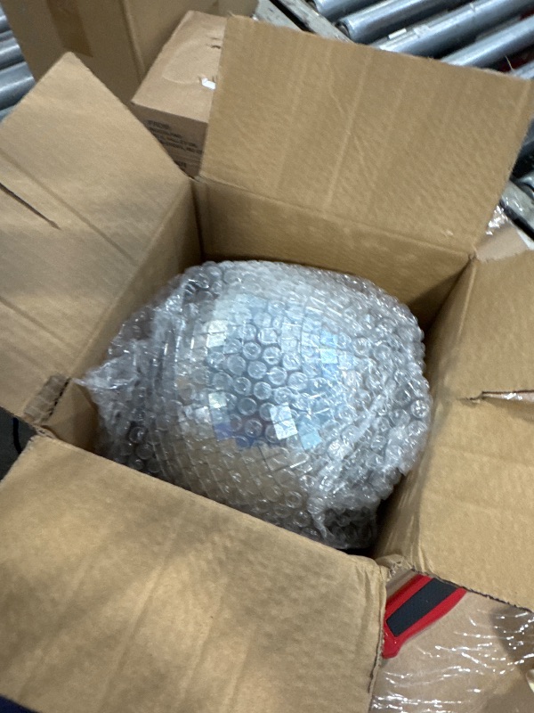 Photo 1 of Alytimes Mirror Disco Ball - 8-Inch Cool and Fun Silver Hanging Party Disco Ball –Big Party Decorations, Party Design