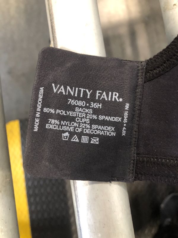 Photo 1 of ***SIZE 36H*** Vanity Fair Women's Beauty Back Smoothing Bra, Minimizes Bust Line up to 1.5", Non Padded Cups up to H, Midnight Black