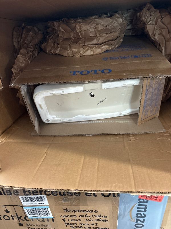Photo 1 of ***TANK ONLY***TOTO Drake Two-Piece Elongated 1.6 GPF TORNADO FLUSH Toilet with CEFIONTECT and SoftClose Seat, WASHLET+ Ready, Cotton White - MS776124CSG#01