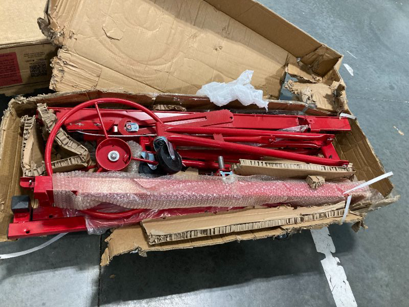 Photo 1 of 2 TON 4000 lbs Foldable Hydraulic Engine Hoist Cherry Picker Heavy-Duty for Garage Shop Lifting, Red