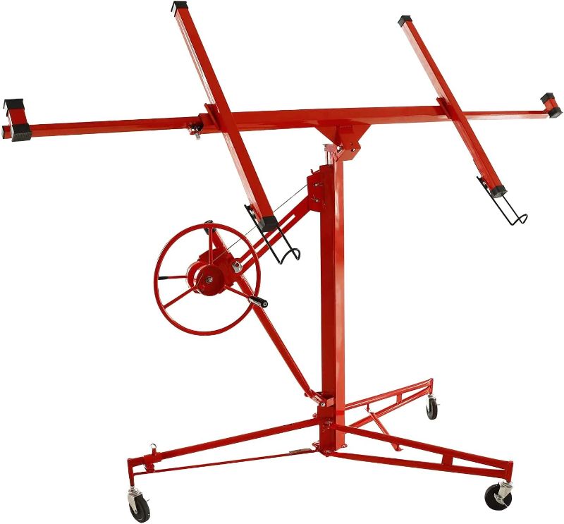Photo 1 of 2 TON 4000 lbs Foldable Hydraulic Engine Hoist Cherry Picker Heavy-Duty for Garage Shop Lifting, Red