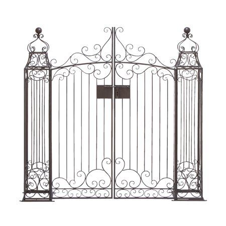 Photo 1 of  60 in. X 64 in. Traditional Garden Arbor Black Iron - Juniper + Ivory 41391