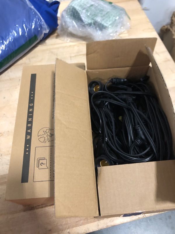Photo 1 of addlon 48 FT Outdoor String Lights Commercial Grade Weatherproof Strand, 18 Edison Vintage Bulbs, 15 Hanging Sockets (3 Spare Bulbs), ETL Listed Heavy-Duty Decorative Christmas Lights for Patio Garden