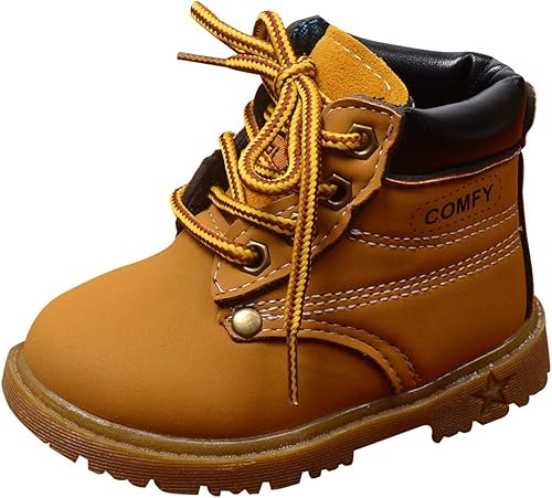 Photo 1 of **LEFT SHOE ONLY**Happy Cherry Baby Winter Ankle Boots Leather Waterproof Lace Up Boots Flat Boots,21