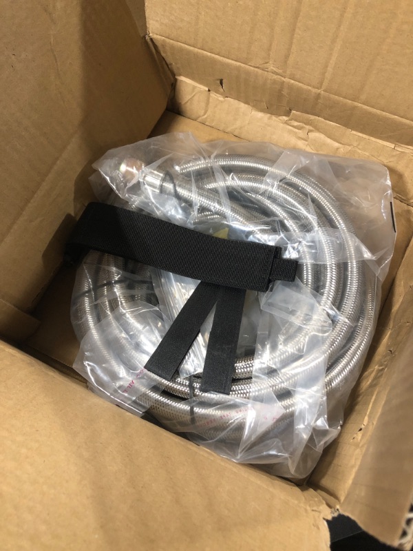 Photo 1 of 20FT Stainless High Pressure Braided Propane Hose Extension with Conversion Coupling 3/8" Flare to 3/8" Male Flare,3/8" Male NPT,1/8" NPT Male, 1/4" Male NPT,1/2" Female NPT for Heater, Grill,Fire Pit