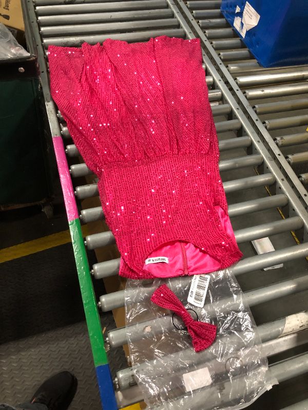 Photo 1 of ***SIZE 14Y*** Mebius Girls Sequin Dress Sleeveless Sparkly Special Occasion Kids Party Sequence Sparkle Dress Birthday Hot Pink
