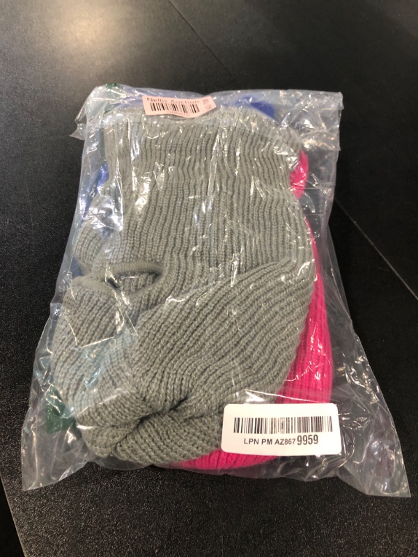 Photo 1 of 4 Pcs Kids Ski Mask 3 Hole Full Face Cover Balaclava Face Mask for Boys Girls Colorful Winter Outdoor Sport Skiing Cycling (Black, Gray, Blue, Rose)