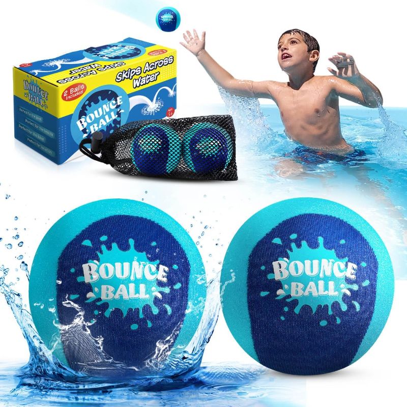 Photo 1 of 5Pcs Water Skipping Balls Set for Pool Play, Multi-Colored Splash Water Bouncing Balls, Fun Water Pool Beach Swim Toys & Games for Kids 3+ 4-8-12 and Adults