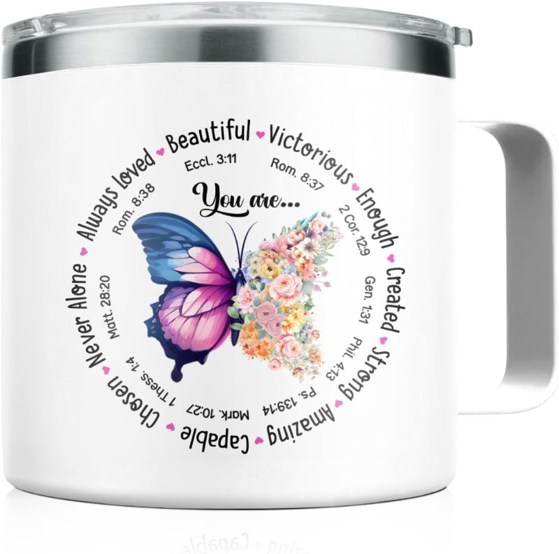 Photo 1 of **DIFFERENT CUP**
shop4ever Jesus is My Everything Inspirational Motivational Insulated Coffee Mug Tumbler with Handle Lid 14 oz. Religious Gifts for Her Him