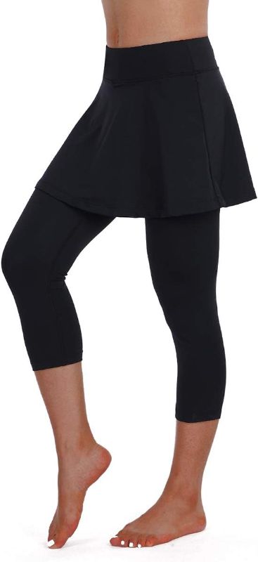 Photo 1 of 
ANIVIVO Skirted Legging for Women, Yoga Legging with Skirts &Women Tennis Leggings Clothes Pockets M