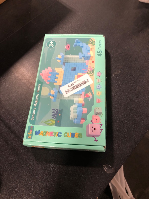 Photo 1 of 45PCS Magnetic Blocks - Toddler Girl Toys, Magnet Building Blocks, STEM Sensory Outdoor Autism Toys for 3-5 Year Old Boys & Girls, Magnetic Cubes Classroom Must Haves for Kids Ages 3+