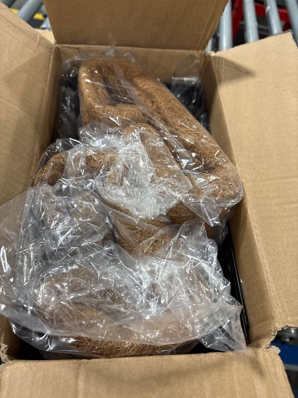 Photo 1 of SALMOPH Window Railing Planter with Coco Liner, Flower Boxes for Deck Railings 24inch 2packs, Balcony Planter for Outdoor Porch Fence Patio Rail