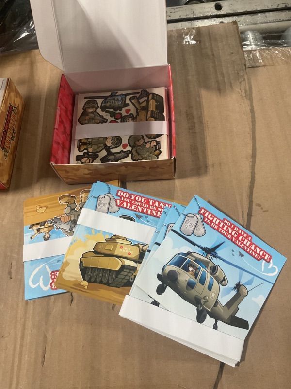 Photo 1 of 28-Pack Military Valentines Day Cards with Envelopes & Stickers I Valentines Day Cards for Kids School I Valentines Day Gifts for Kids I Valentines Cards for Kids Classroom I Toddler Valentines gifts