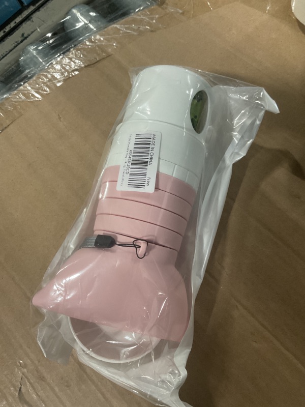 Photo 1 of 19 OZ Portable Dog Water Bottle, Collapsible Dog Water Dispenser, Leak Proof Dog Travel Water Bottle, Food Grade Silicone BPA-Free, Doggy Water Bottle for Outdoor Walking, Hiking, Travel (Pink)