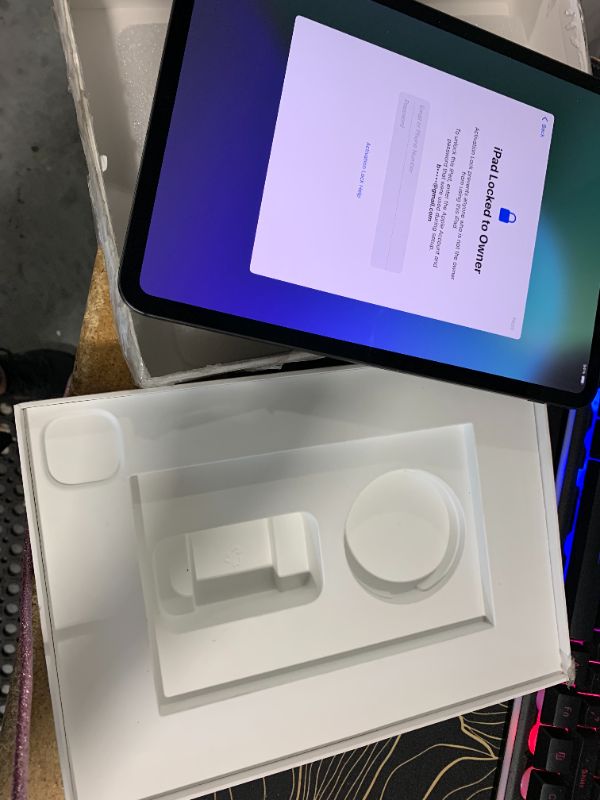 Photo 1 of **LOCKED***Apple iPad Pro 11-Inch (M4): Built for Apple Intelligence, Ultra Retina XDR Display, 256GB, 12MP Front/Back Camera, LiDAR Scanner, Wi-Fi 6E + 5G Cellular, All-Day Battery Life — Space Black. 