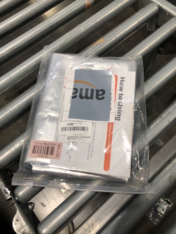 Photo 1 of ***unknown if this is the item match with user guide*** White Blackout Curtains for Bedroom, 70" x 58" Portable Blackout Blinds with 20 Sets Hooks & Loops Strips for 100% Blackout Window Film, Temporary Black-Out Shades for Windows Cover Nursery Travel RV