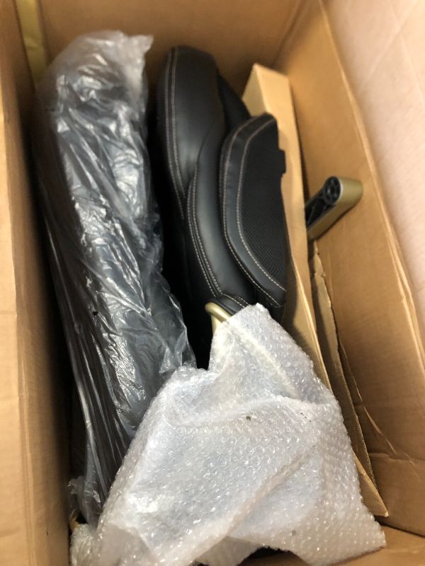 Photo 1 of Serta Claremont Ergonomic Executive Office Chair with Back in Motion Technology, Adjustable Mid Back Desk Chair with Lumbar Support, Bonded Leather, Black